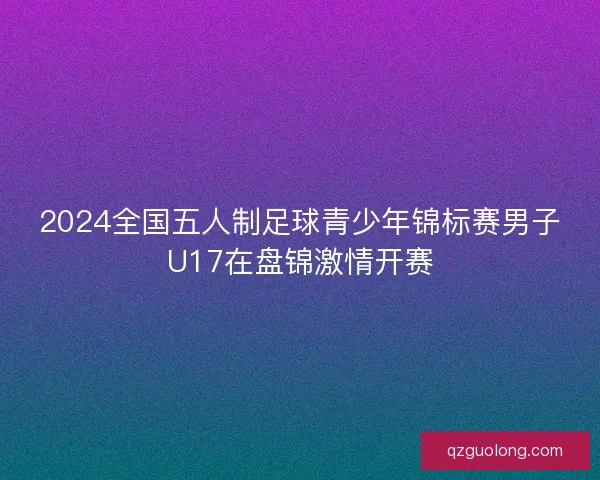 2024全国五人制足球青少年锦标赛男子U17在盘锦激情开赛